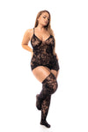 Body of Floral Elegance Bodystocking