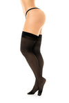 emi-opaque thigh-high stockings offering versatile elegance, comfort, and durability, perfect for a sophisticated and polished look.