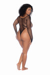 Seductive Nights Sexy Mesh Bodysuit Ð Long Sleeve Fishnet
