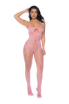 Blush Temptation Fishnet Bodystocking with Keyhole & Bow Ð Pink