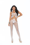 “Ivory Temptation: Crochet Cutaway Bodystocking”