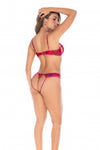 Wild Temptation Snake Print Two Piece Lingerie Set Ð Fierce Fuchsia