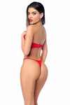Passion Red Two-Piece Lingerie Set Ð Sexy Sheer Bra & Panty