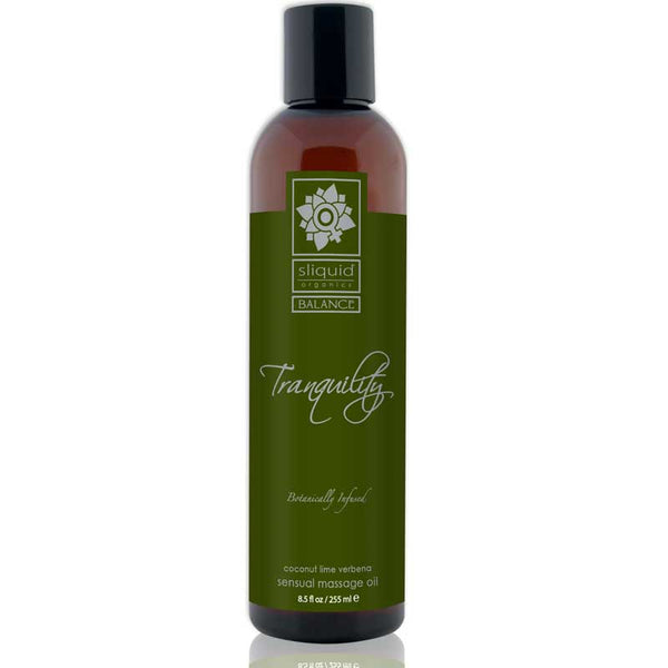 Sliquid / Tranquility Massage Oil – Coconut Lime Verbena Sensual Blend (8.5oz)