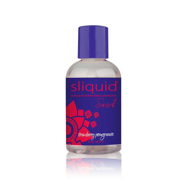 Sliquid / Strawberry Pomegranate Swirl – Natural Flavored Water-Based Lubricant (4.95oz)