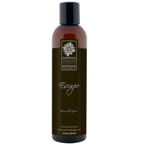Sliquid / Escape Sensual Massage Oil – Unscented Botanical Blend for Intimate Touch 8.5oz