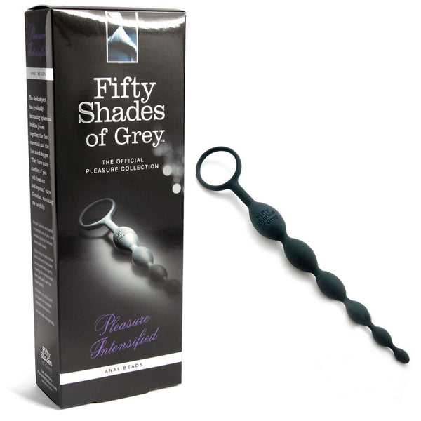 Fifty Shades / Graduated Silicone Anal Beads with Finger Loop for Intense Pleasure