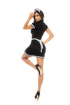 Sexy Maid Costume for Halloween - Decorative Buttons with Apron and Headpiece