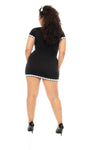 Sexy Maid Costume for Halloween - Decorative Buttons with Apron and Headpiece