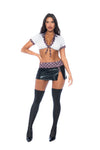 Naughty Schoolgirl Costume with Plaid Skirt & Tie Top Ð 2 Piece