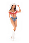 Wild West Seduction Sexy Cowgirl Costume with Plaid Top Ð 2 Piece