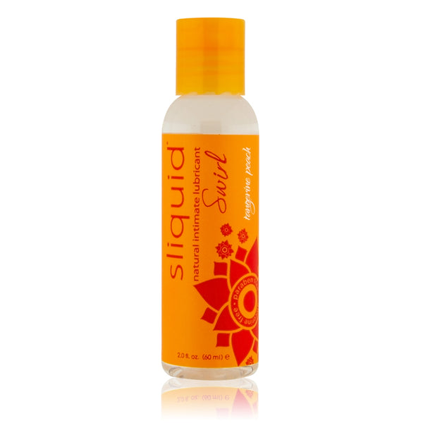 Sliquid Swirl / Tangerine Peach Water-Based Lubricant – Vegan Flavored Formula 2.0oz