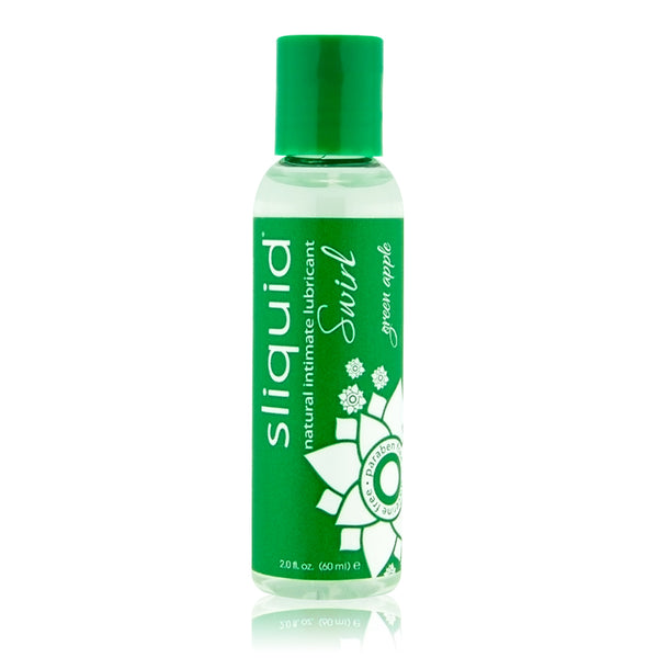 Sliquid Swirl / Green Apple Water-Based Lubricant – Vegan Flavored Formula 2.0oz