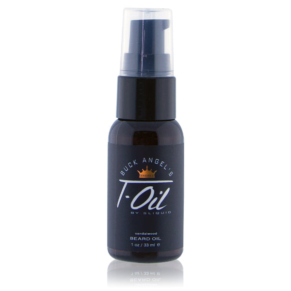Sliquid Buck Angel / Sandalwood Beard Oil with Vitamin E for Hydration & All-Day Softness 1oz