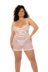 Delicate Eyelash Lace Romper - Adjustable Straps for an Exquisite Look