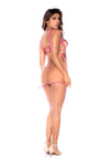 Seductive Garden Babydoll with Floral Embroidery & G-String