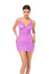 Wild Orchid & Teal Babydoll with Matching Panty Ð Sexy Sheer Lingerie