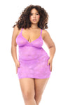 Wild Orchid & Teal Babydoll with Matching Panty Ð Sexy Sheer Lingerie