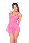 Sweet Pink Babydoll with Matching Panty Ð Sexy Sheer Lingerie Outfit
