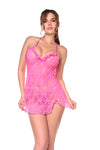 Sweet Pink Babydoll with Matching Panty Ð Sexy Sheer Lingerie Outfit
