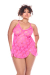 Sweet Pink Babydoll with Matching Panty Ð Sexy Sheer Lingerie Outfit