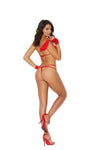 "Starlit Seduction" Lace Crotchless Teddy with Rhinestone Straps