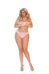 "Pearl Allure" Open‑Crotch Lace Panty with Delicate Accent