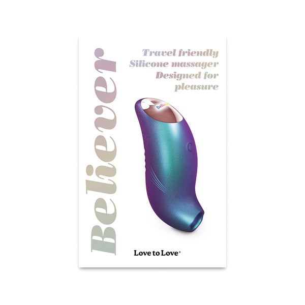 Believer Flapping Clitoral Massager – Compact Waterproof Vibrator Turquoise