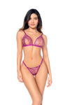 Playful Pink Agate Two-Piece Set Ð Sexy Sheer Lingerie Ensemble