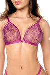 Playful Pink Agate Two-Piece Set Ð Sexy Sheer Lingerie Ensemble