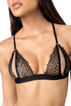 Bold Black Four-Piece Peekaboo Lingerie Set with Sexy Accessories