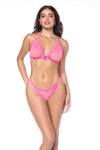 Playful Pink Two-Piece Lingerie Set Ð Sexy Sheer Bra & Panty Outfit