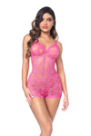 Sweet Pink Babydoll Romper Ð Sexy Sheer Lingerie with Flirty Allure