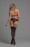 Juno Keyhole Bra & Cutout Mini Shorts with Silver Accents – Lust Collection
