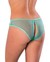Mint Condition Crotchless Panty with Sweetums Wipes – Mesh & Lace Tease by Magic Silk