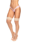Ethereal Elegance: Nude Mesh and Lace Stockings Thigh Highs Discover a Symphony of Sensuality with Our Ethereal Elegance Nude