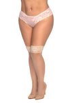 Ethereal Elegance: Nude Mesh and Lace Stockings Thigh Highs Discover a Symphony of Sensuality with Our Ethereal Elegance Nude