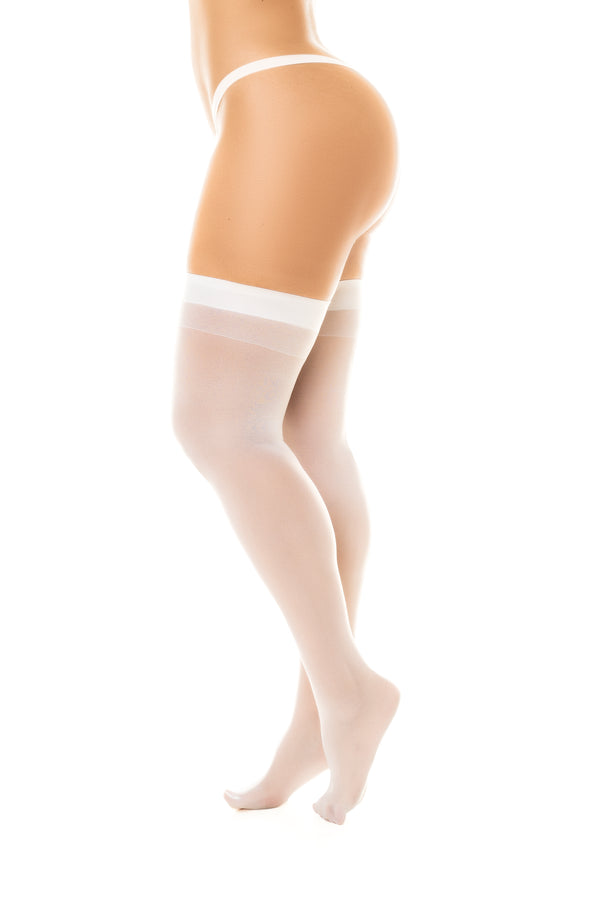 Elegant Whisper Semi Opaque Thigh High Stockings Versatile Elegance Comfort Durability