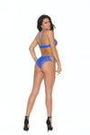 Electric Blue Temptation Bralette & Panty Set – Ultra-Sheer Mesh with Seductive Strap Play