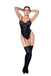 Seductive Black Lace Bodysuit Ð Sheer One-Piece Sexy Lingerie