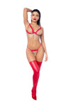 Sultry Red Two-Piece Lingerie Set Ð Lace Bra & Matching Thong