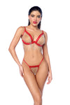 Sultry Red Two-Piece Lingerie Set Ð Lace Bra & Matching Thong