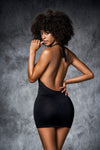 Elegance Redefined Backless Silhouette Dress Halter Neckline Zipper Front Fitted Silhouette