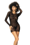 Sheer Mesh Long-Sleeved Beach Dress - Versatile and Stylish - High-quality, stylish, and affordable.