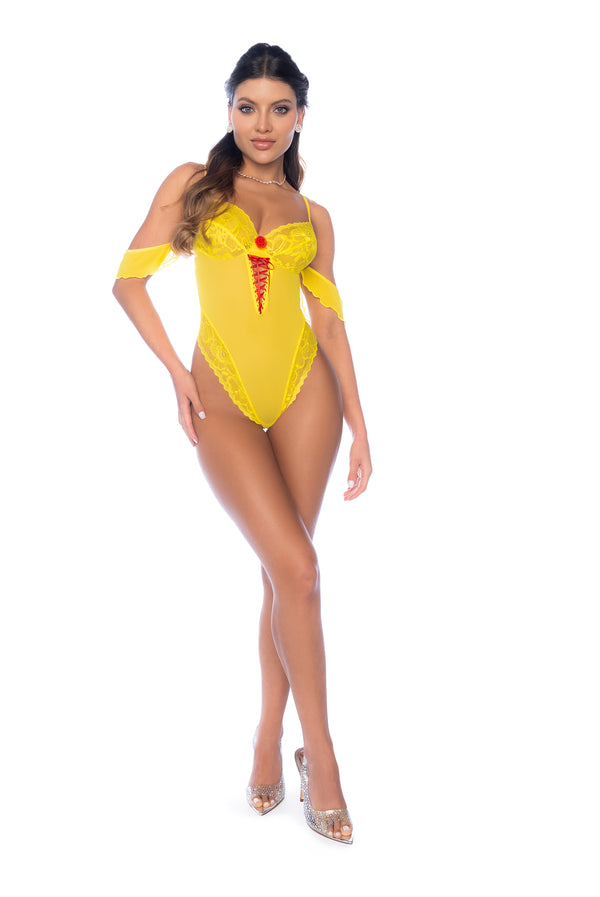 Romantic Mademoiselle Princess Costume with Lace-Up Bodysuit