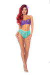 Seductive Underwater Fantasy Princess Costume with Ruffled Lace