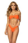 Sun-Kissed Ribbed Bandeau Bikini - Medium Coverage Bottom - High-quality, stylish, and affordable.