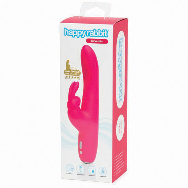 HR Curve Slim Rabbit Vibrator Pink