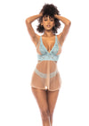 Luxurious Embroidered Lace Babydoll - Sophisticated with Satin Accents - High-quality, stylish, and affordable.