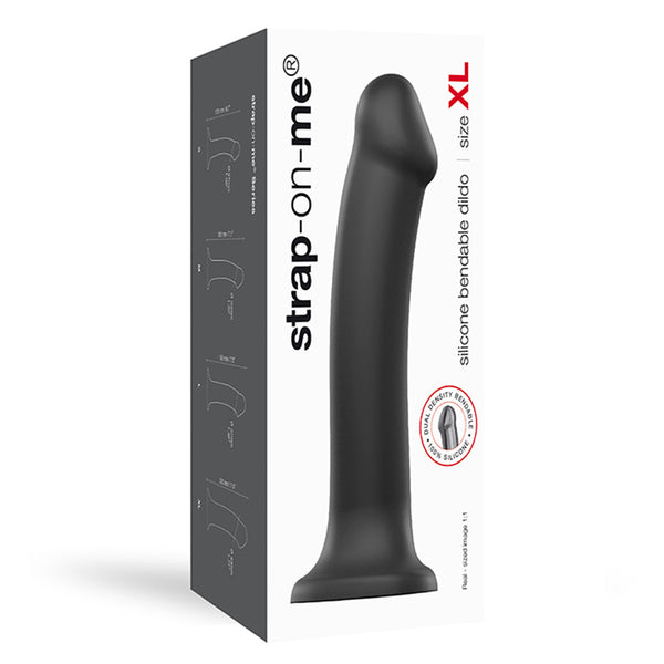 Strap-On-Me BendableDualDensDildo Blk XL